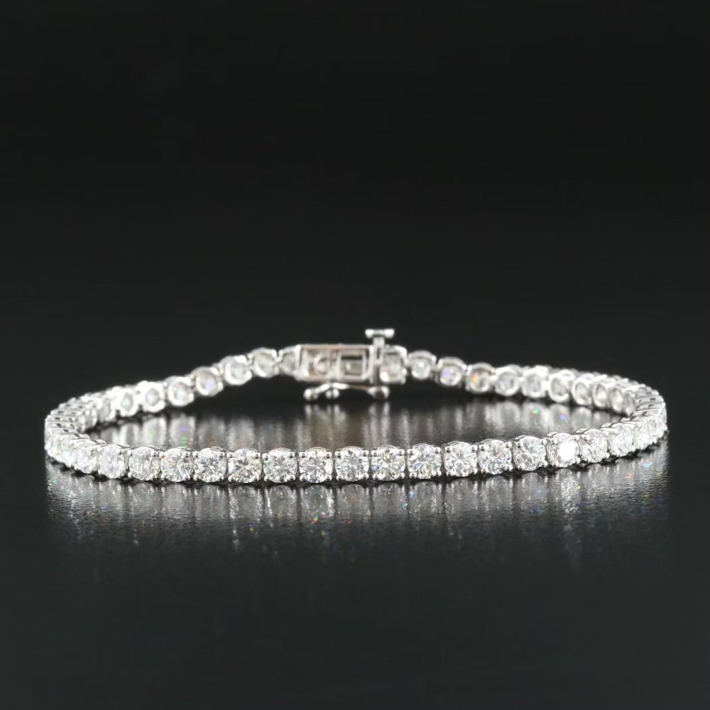 14k White Gold 7 CTW Diamond Tennis Bracelet